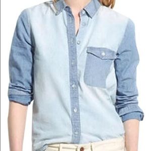 Madewell Two Tone Chambray Shirt Small